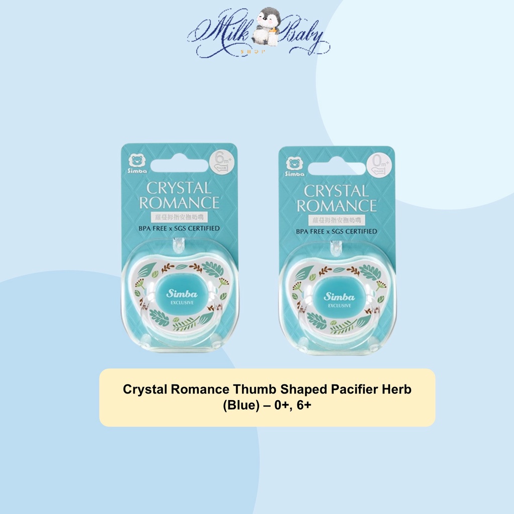 Crystal Romance Thumb Shaped Pacifier Herb (Blue) | Shopee Philippines
