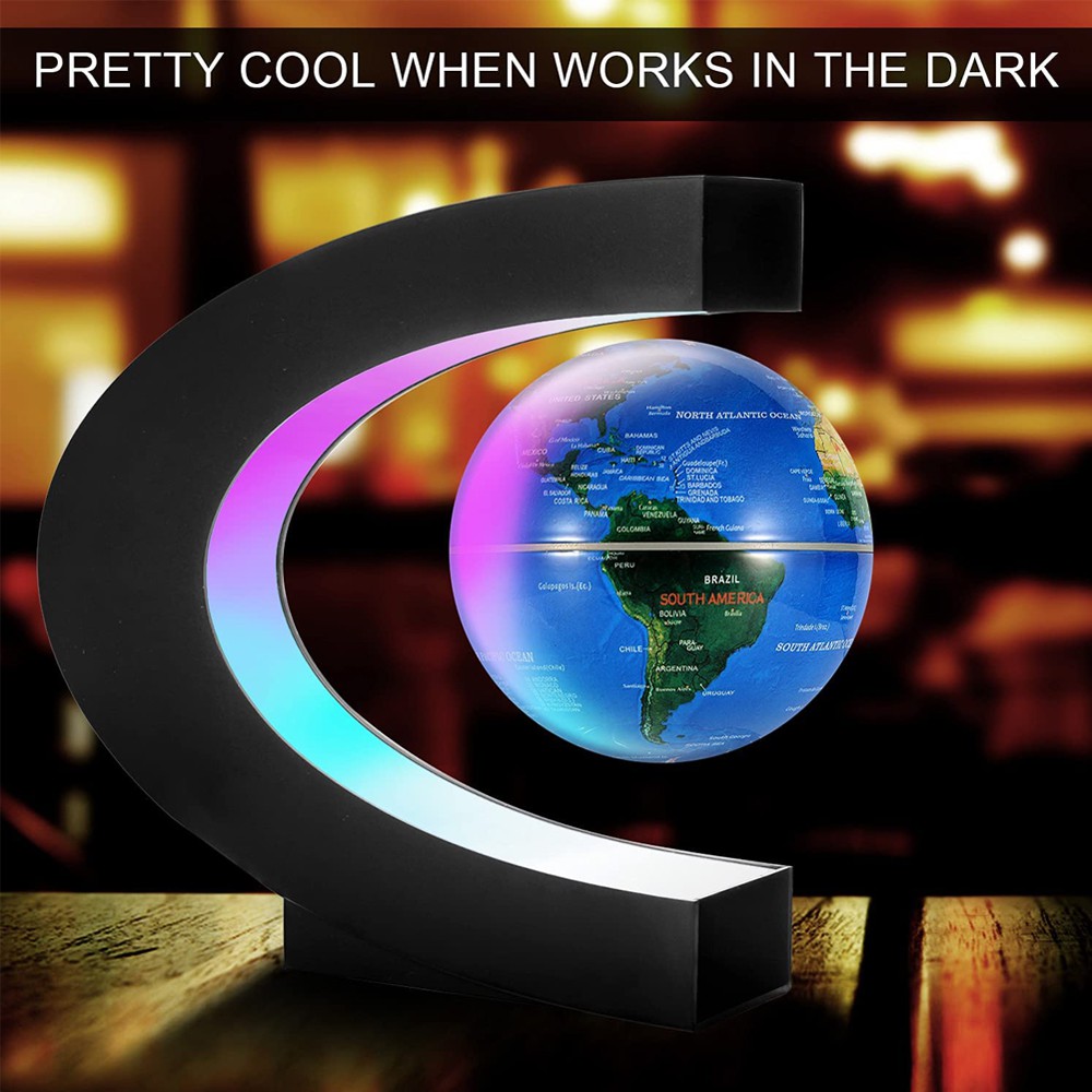 Levitating Globe with LED Light Floating Globes World Desk