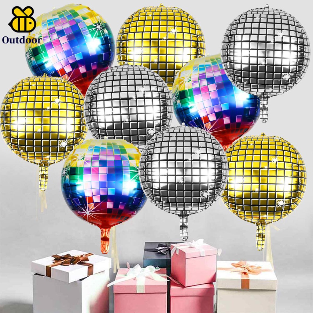 12 Pack 22 inch Disco Ball Balloons ,Disco Party Decorations,Disco Party Balloons