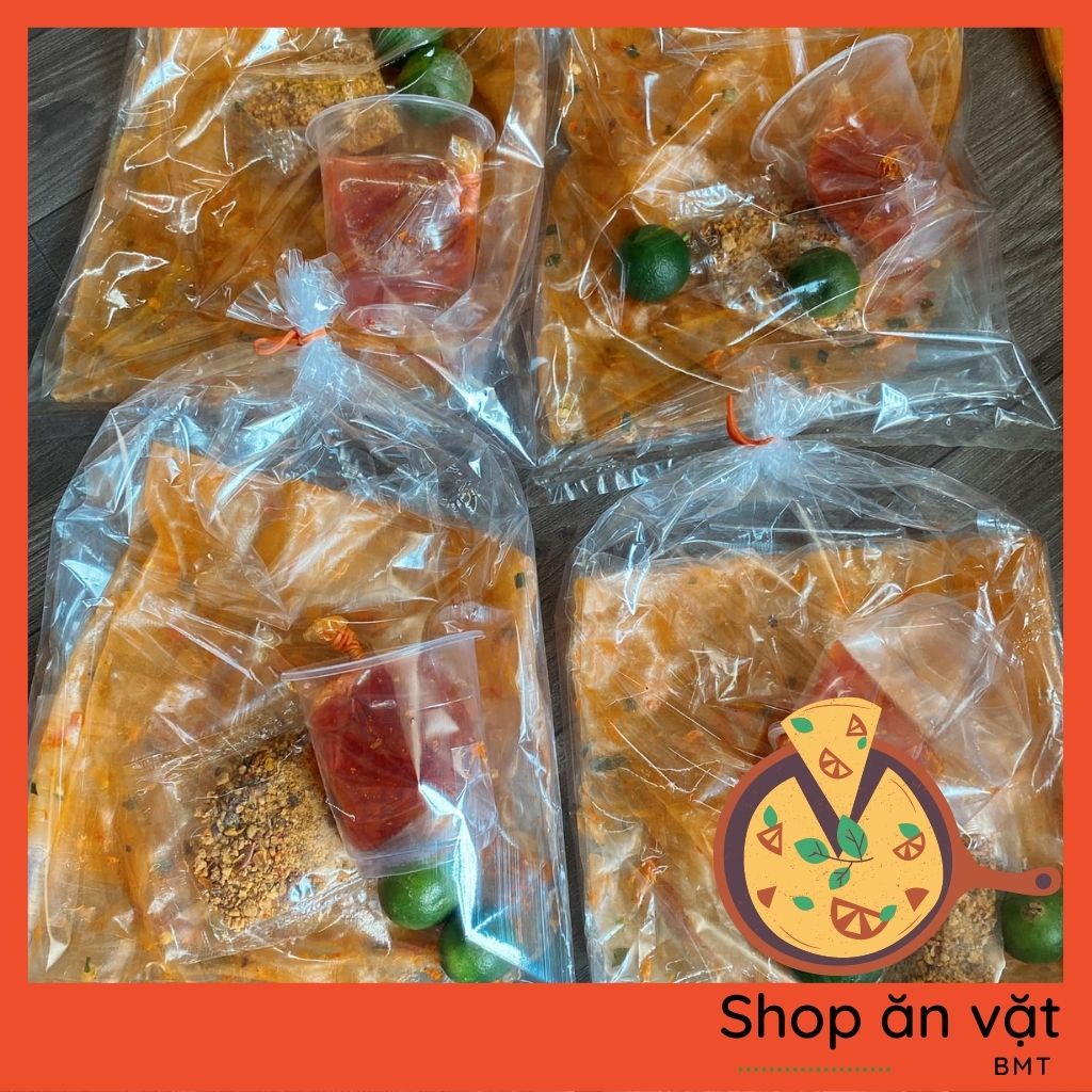 Combo 2 bags of Bon Bon spicy shrimp dew-dried rice paper, rice paper ...