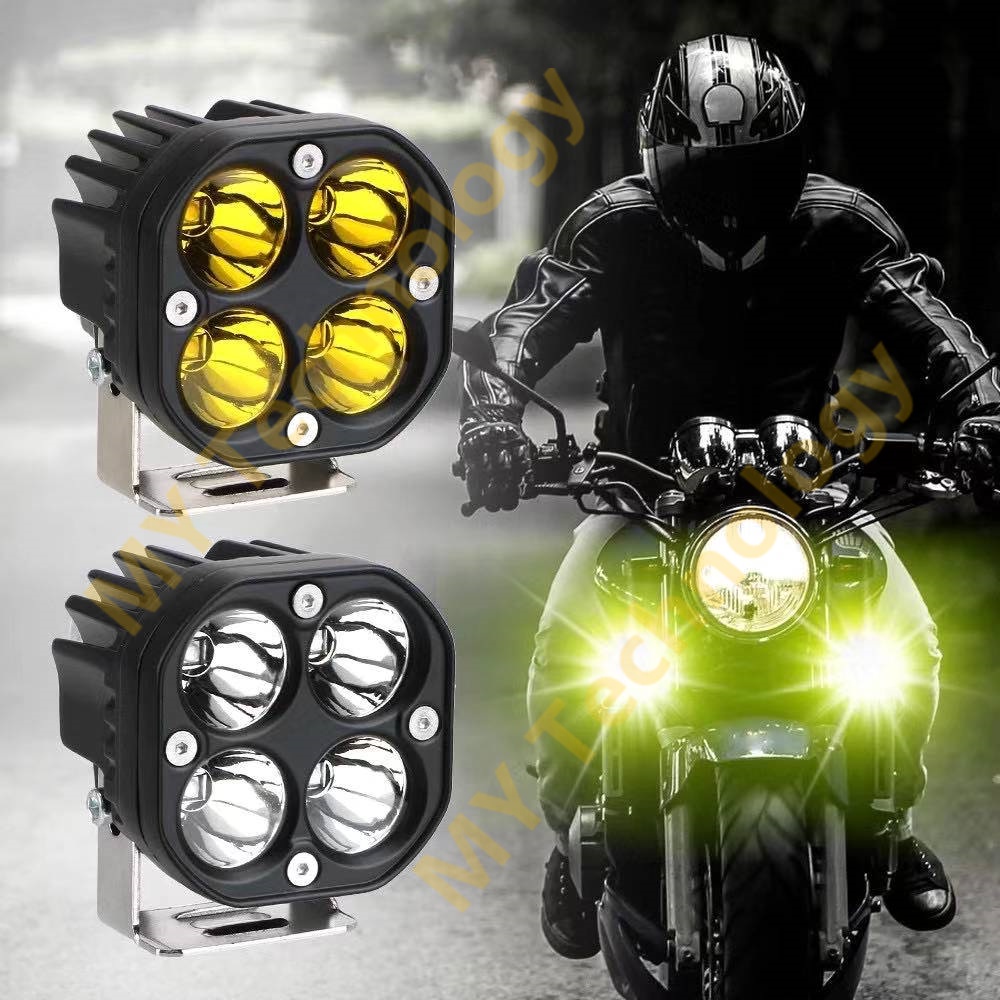 Motorcycle Car Universal LED Work Light Square Mini Waterproof Driving