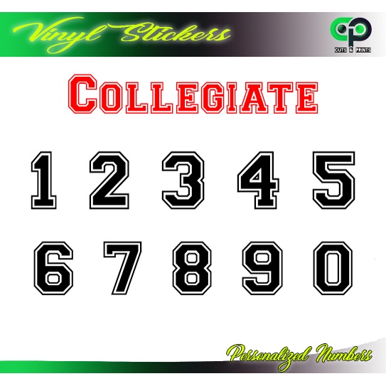 Personalized Numbers SINGLE COLOR (PM US) Waterproof Indoor/Outdoor ...
