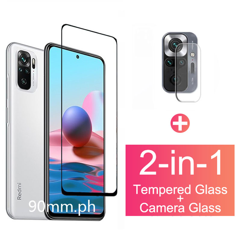 2in1 Redmi Note 10 Pro Tempered Glass Full Screen Protector for Redmi 12  Note 13 Pro Plus 5G 10 Pro 9T 9A 9C Camera Lens Tempered Glass Protector