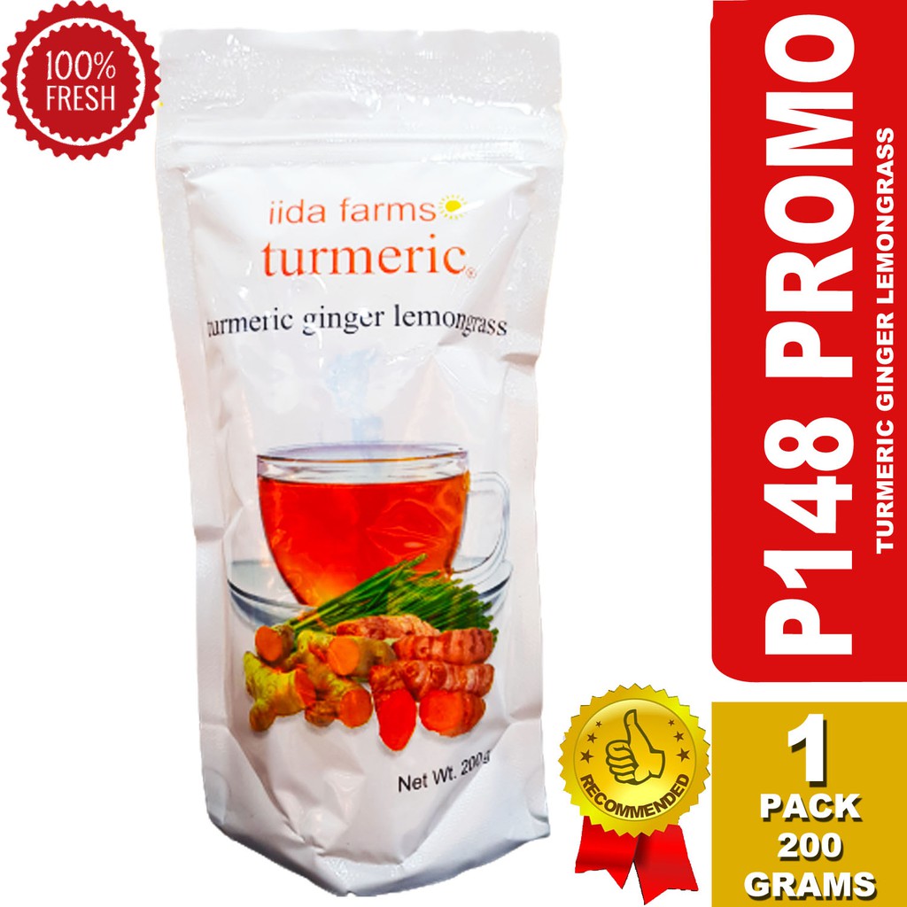 Iida Farms Turmeric Ginger Lemongrass 1 Pack 200g Best For Diabetics