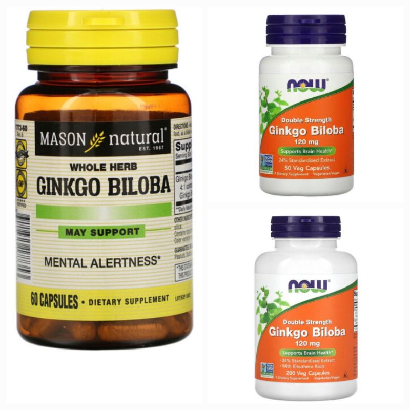 Ginkgo Biloba For Brain Health 120mg 50 To 200 Veg Caps Shopee