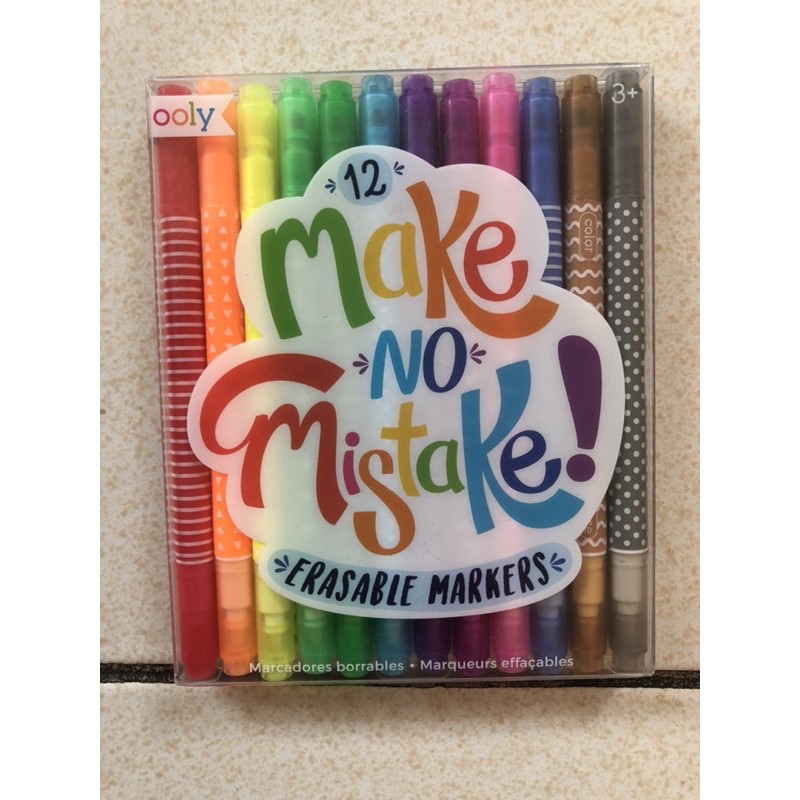 OOLY Make No Mistake Erasable Markers, Set of 12