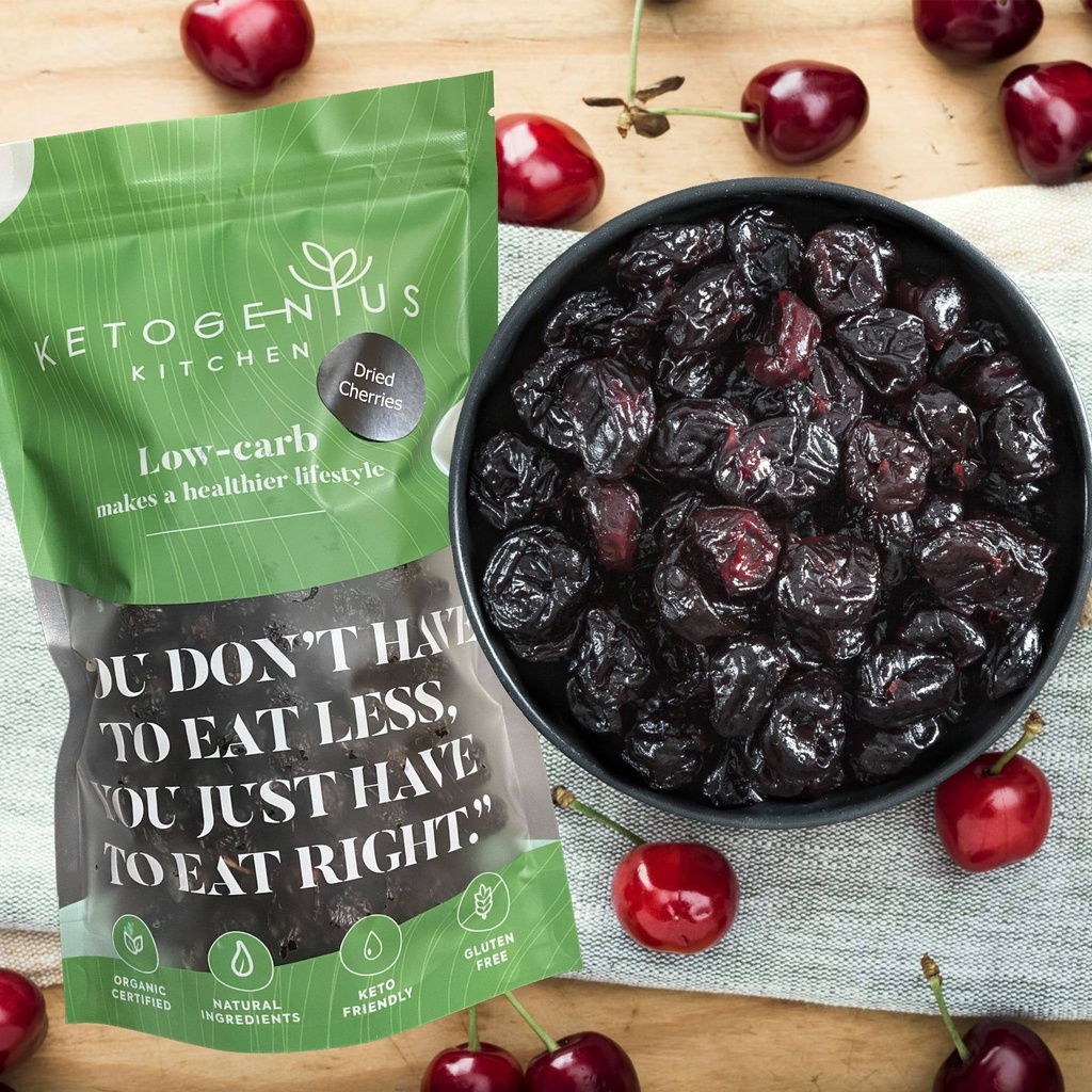Ketogenius Kitchen Sugar Free Dried Cherries (100g) No Sugar added