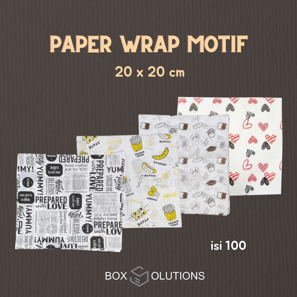 Rice paper / rice / paper wrap with laminated printing motif - 20x20 cm ...