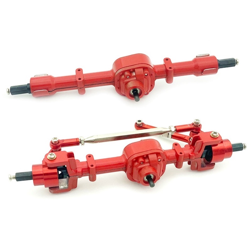 Essieu Crawlers RC Compatible avec MN D90 D91 D96 D99S pour MN-90 pour MN99S 1/12 RC Pièces De Mise À Niveau De Voiture Métal Avant Arrière Pont Essieu Arbre De Transmission