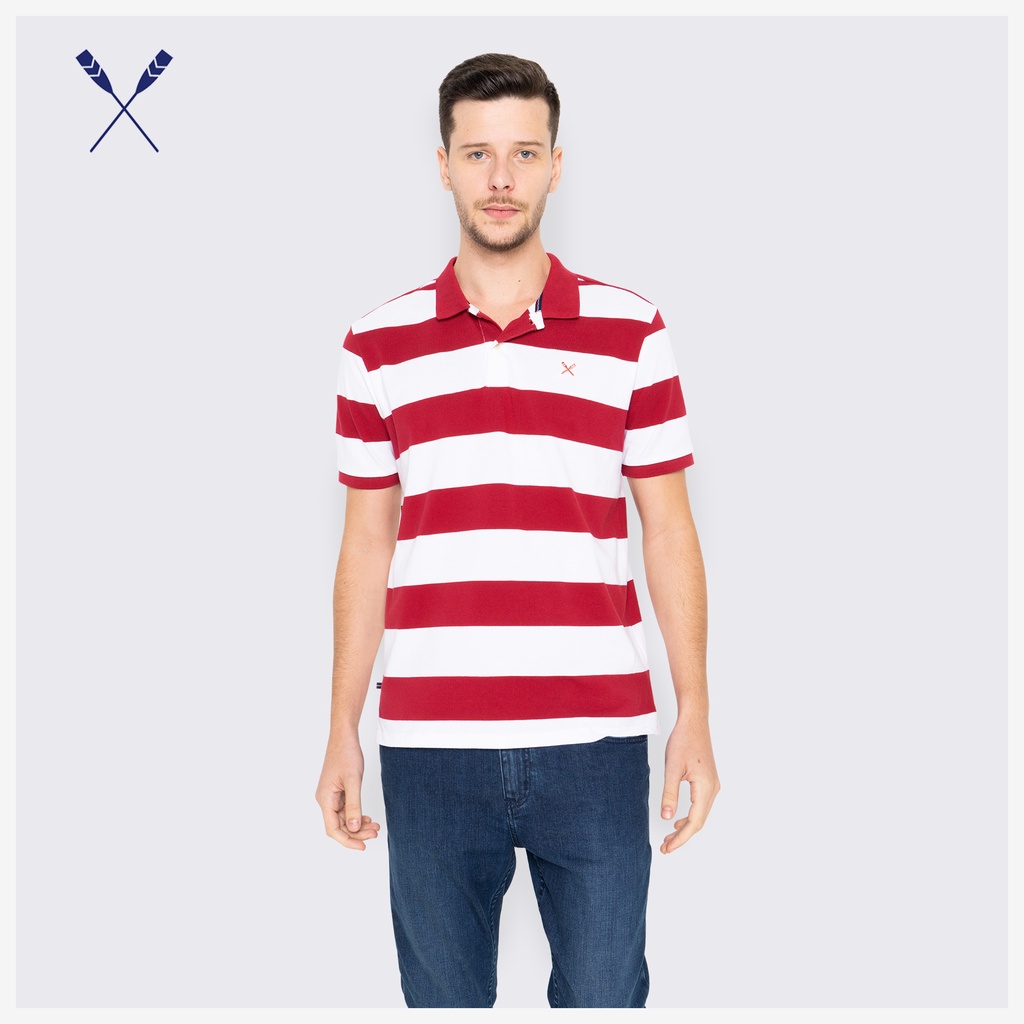 Regatta Polo Shirt In Stripes For Men (Brick Red) Shopee Philippines