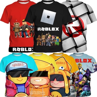 Kids Boys Girls Roblox 2021 T-Shirt Short Sleeve Childrens Gaming Casual Tee  Top