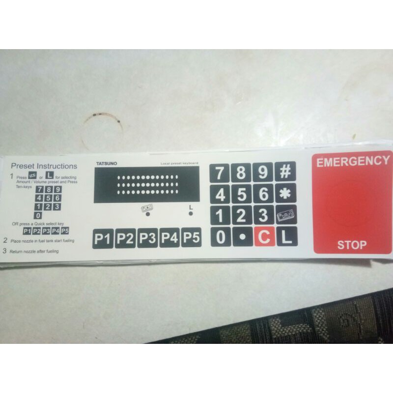 Buy 2 take 1 free...Replacement laminated tatsuno keypad sticker ...
