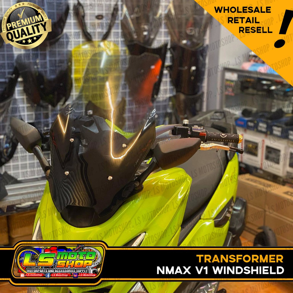 LS TRANSFORMER CARBON WINDSHIELD FOR NMAX V1 | Shopee Philippines