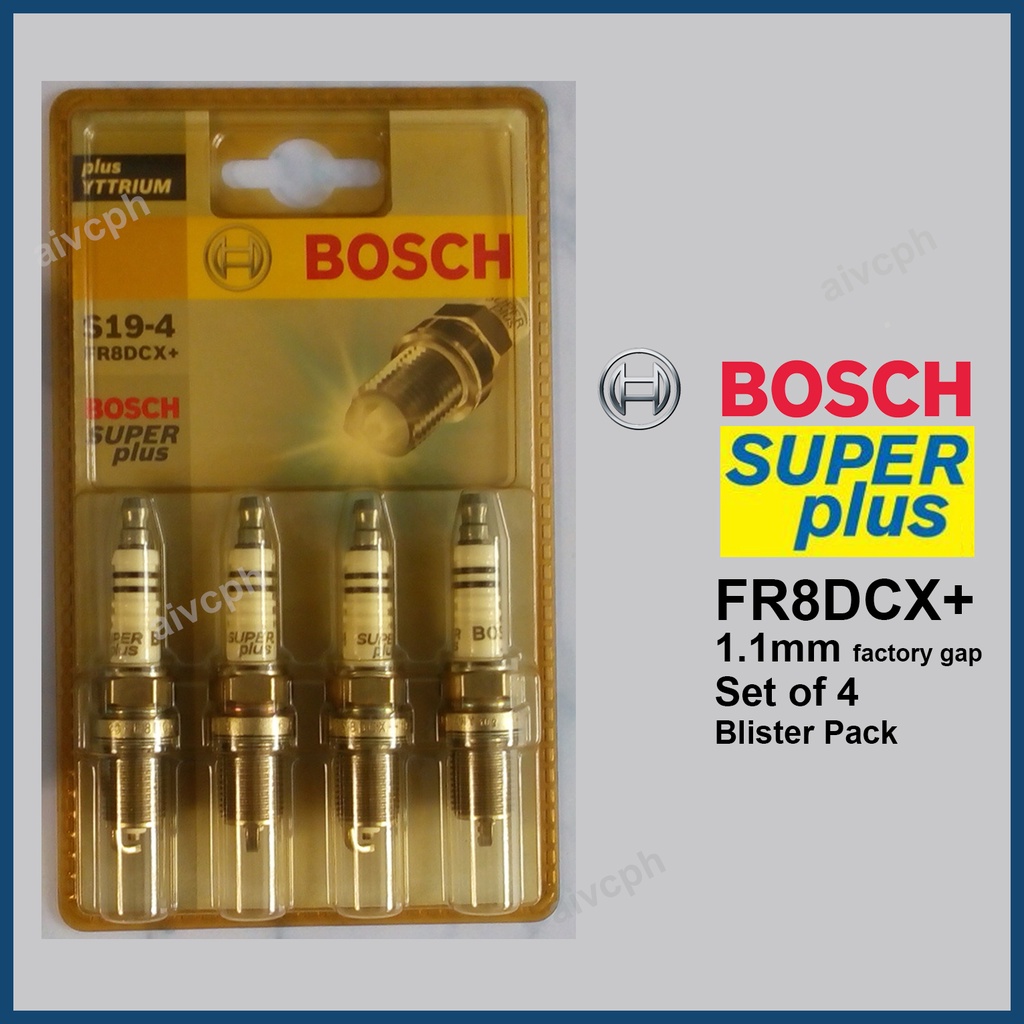 Bosch FR8DC+ FR8DCX+ (Cross BKR5E-11 K16R-U11) (Set of 4) Spark Plugs ...