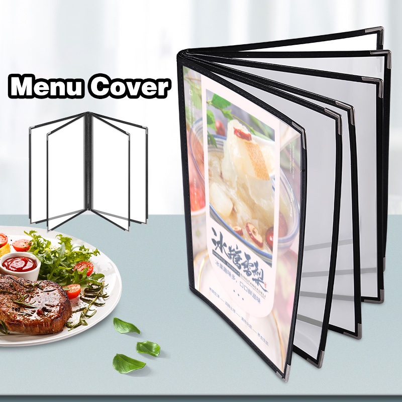 Menu Cover Cook Book Transparent Stand 2/4/6/8 Page A4 Size Restaurant ...