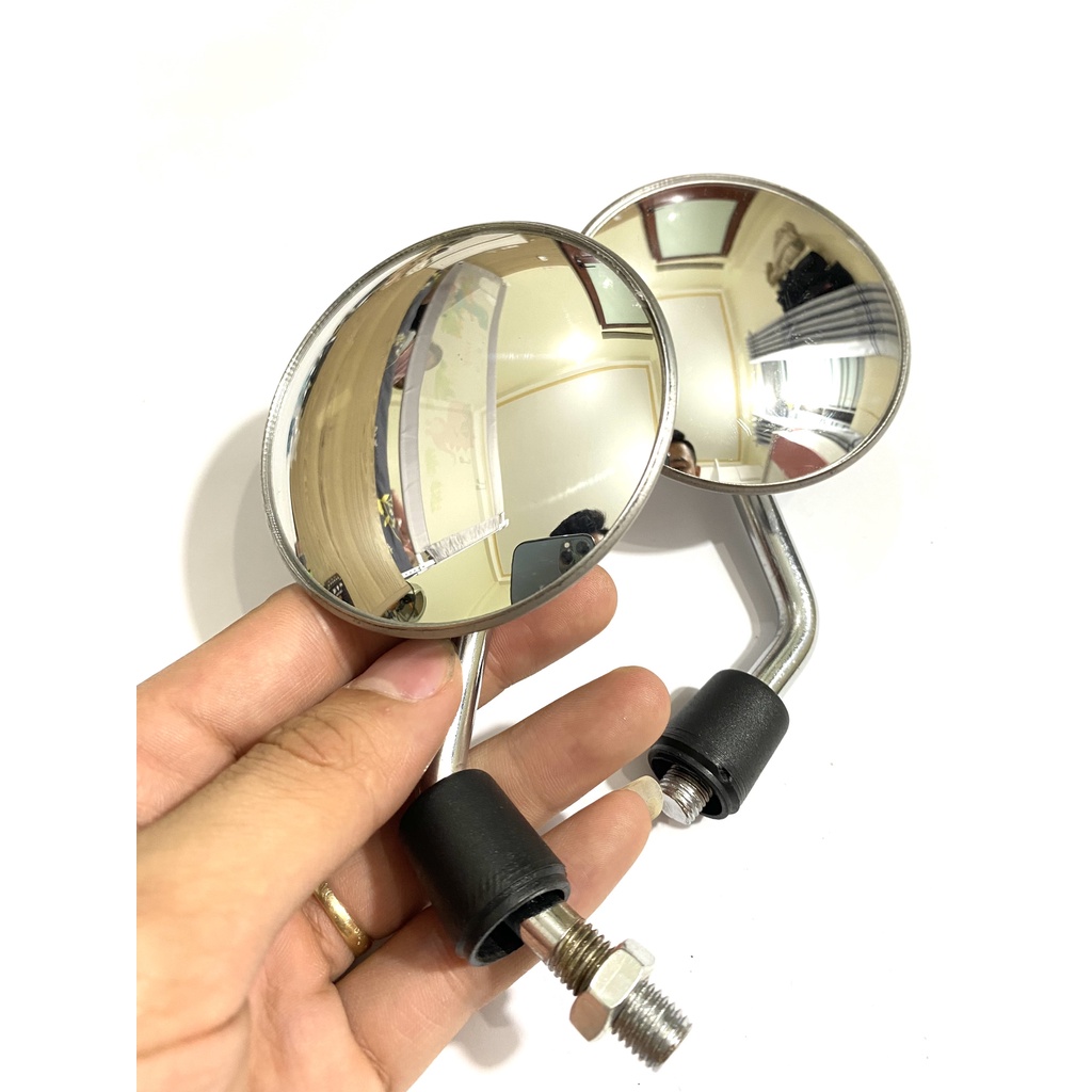 Mini Convex Motorcycle Mirror For All Models (1 Pcs) Shopee Philippines
