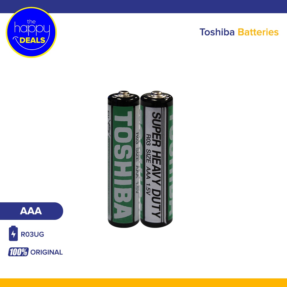 Toshiba Super Heavy Duty R03UG AAA Batteries Pack of 2 | Shopee Philippines