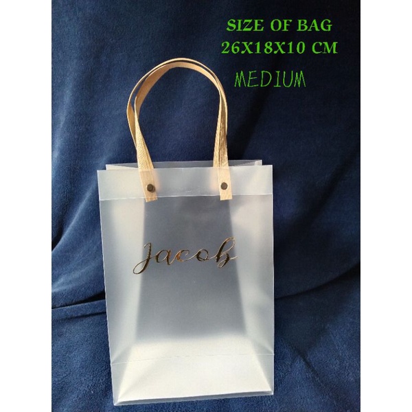 loot bag / Frosted Bags Transparent Bag Gift Bag Crystal PVC Shopee