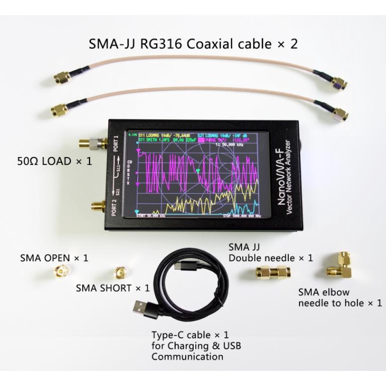 4.3" LCD Display NanoVNA VNA NANOVNA-F HF VHF UHF Vector Network ...