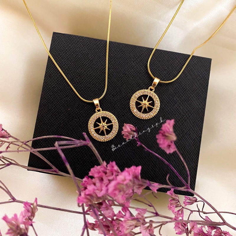 Classy Compass Necklace 18K Gold Jewelry with Free Box - Tala Inspired ...