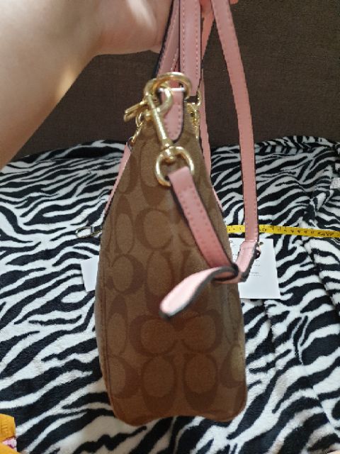 Coach 2 way bag pink brown