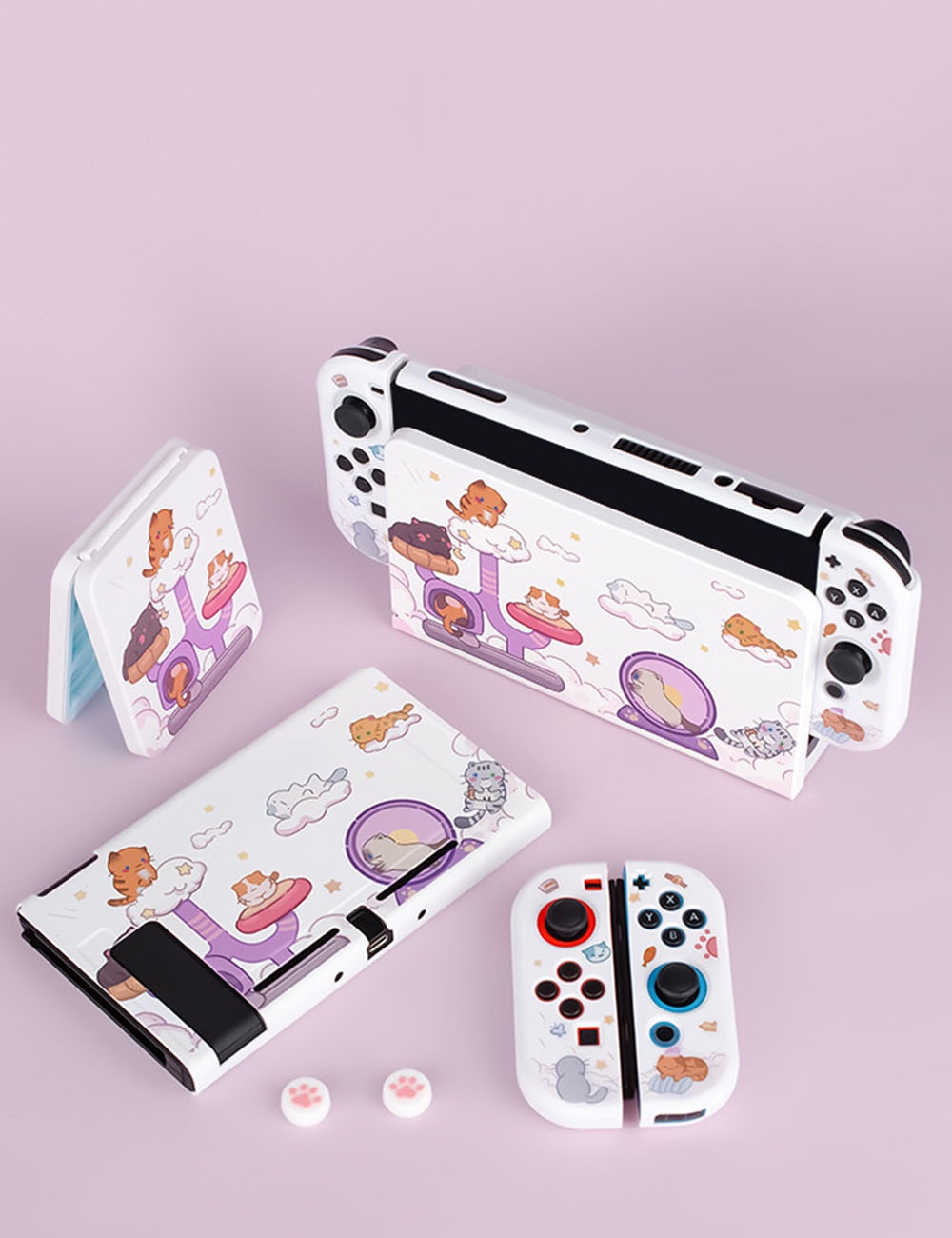 Hard Case Nintendo Switch Oled Protective Case Cute Cats Theme Storage ...