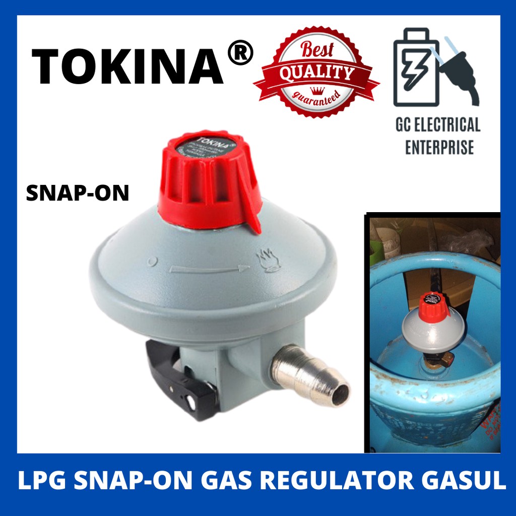TOKINA GASUL REGULATOR DE SALPAK SNAP ON GAS STOVE LPG REGULATOR