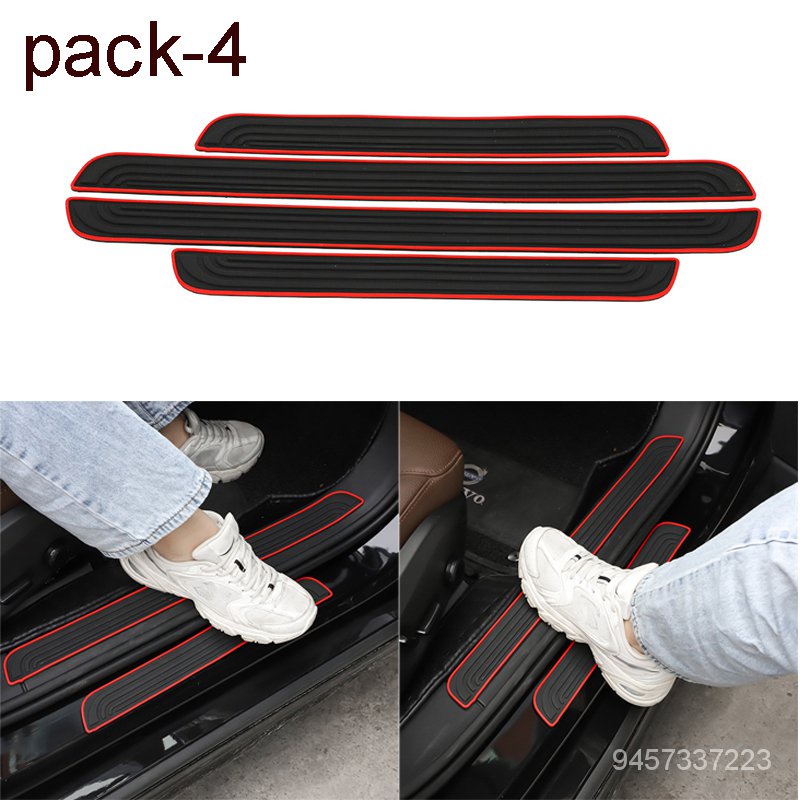 (Featured ) 4 Pack Universal Car Door Guard Strips Sill Plate Protector