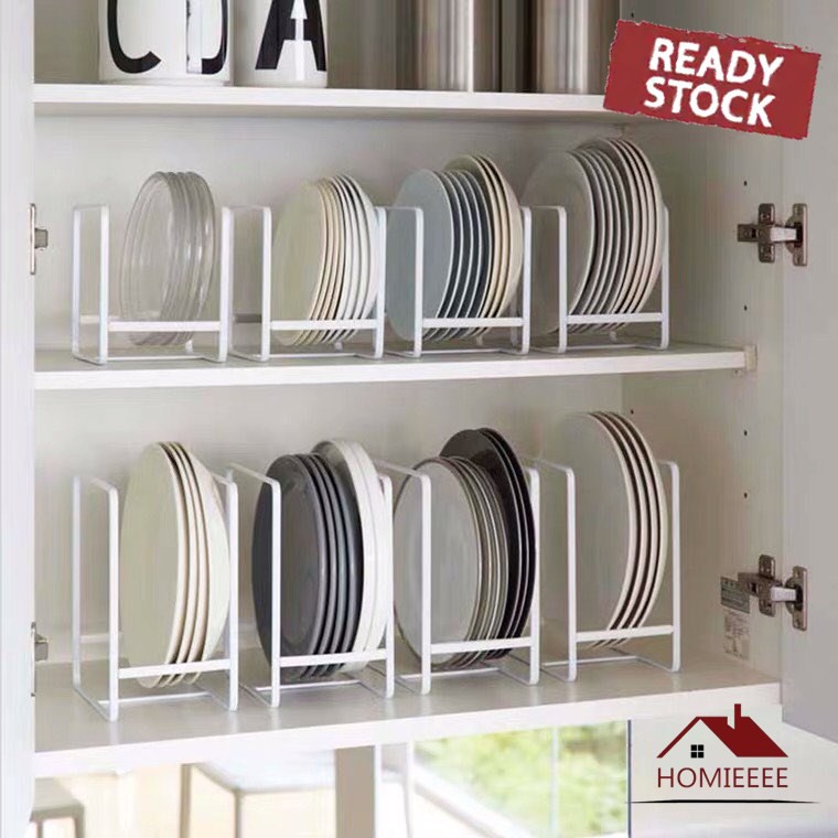 Fashion Kitchen Plate Rack Dish Rack drainage storage shelf Black White ...