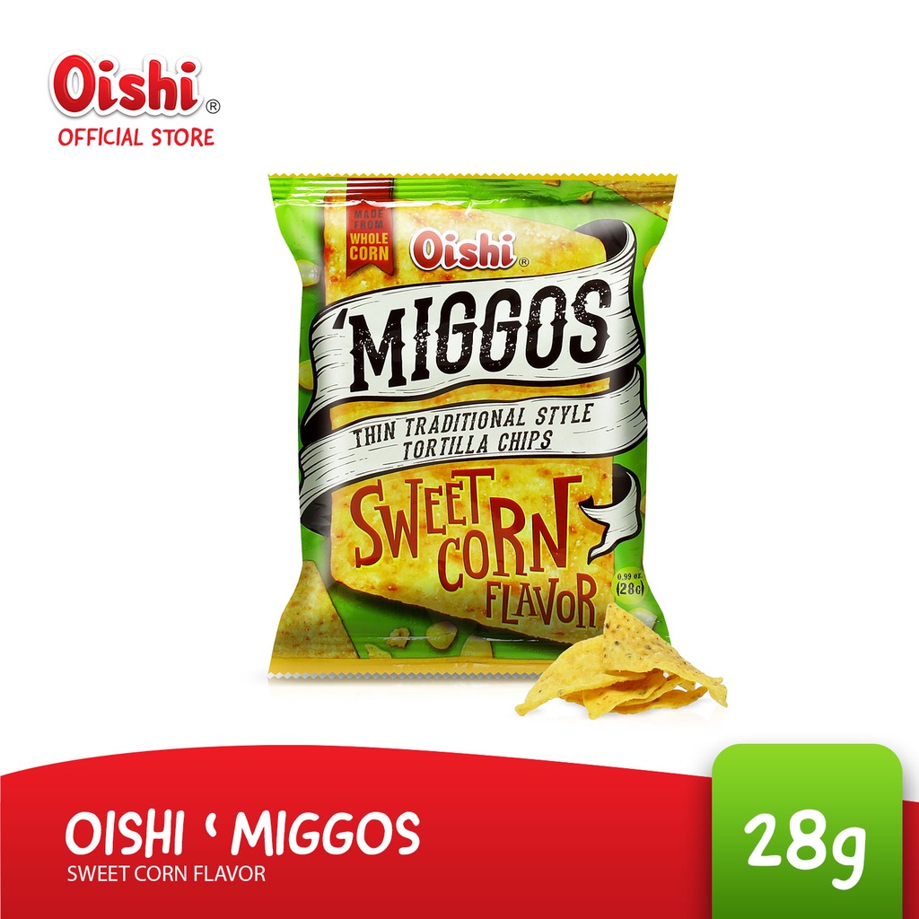 Oishi 'MIGGOS Sweet Corn Flavor 28G | Shopee Philippines