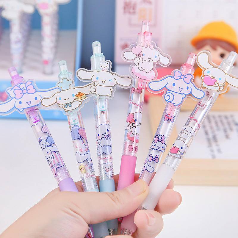 6Pcs/Pack Sanrio 0.5mm Animal Gel Pen Kawaii Cinnamorollhello kuromi ...