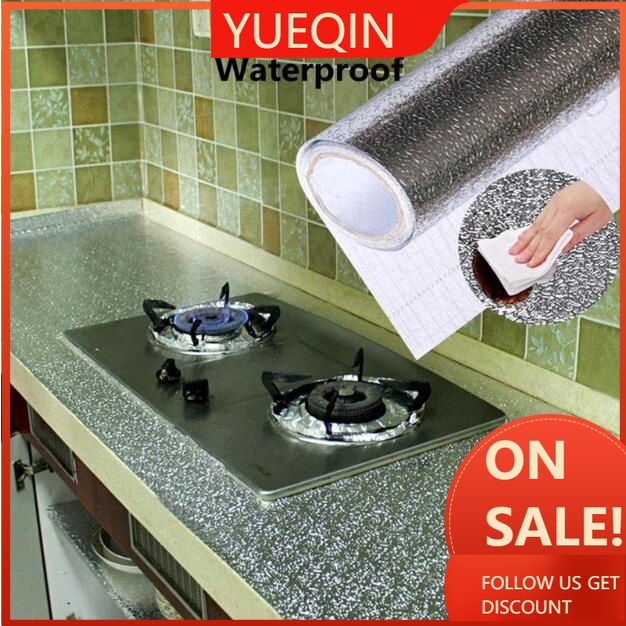 Aluminum Foil Kitchen Stove Cabinet Self Adhesive Wall Sticker DIY ...