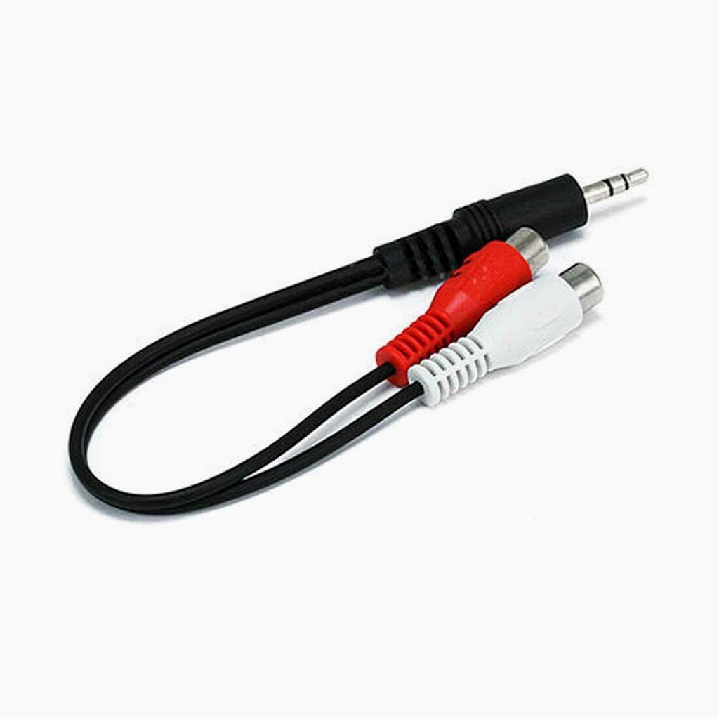 3.5mm stereo adapter headphone jack to 2 RCA jack adapter audio cable, 3.5mm  Male to 2x RCA Female 