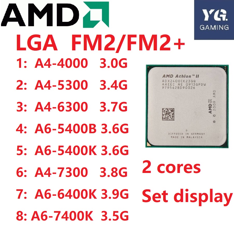 Amd A4 5300 6300 4000 A4 7300 A6 5400k A6 6400 7400 central