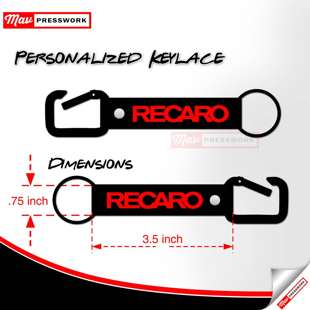 RECARO RED Keylace / Keychain / Keyholder / Lace | Shopee Philippines