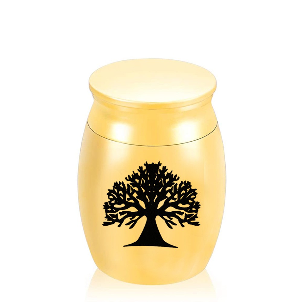 Tree of Life Aluminum Funeral Urns for Human Ashes Keepsake Miniature