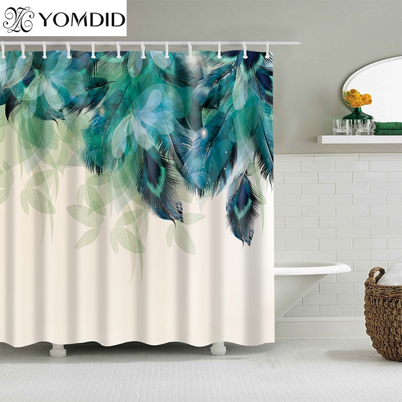2020 YOMDID Polyester fiber bath curtain 3d printed shower curtain with