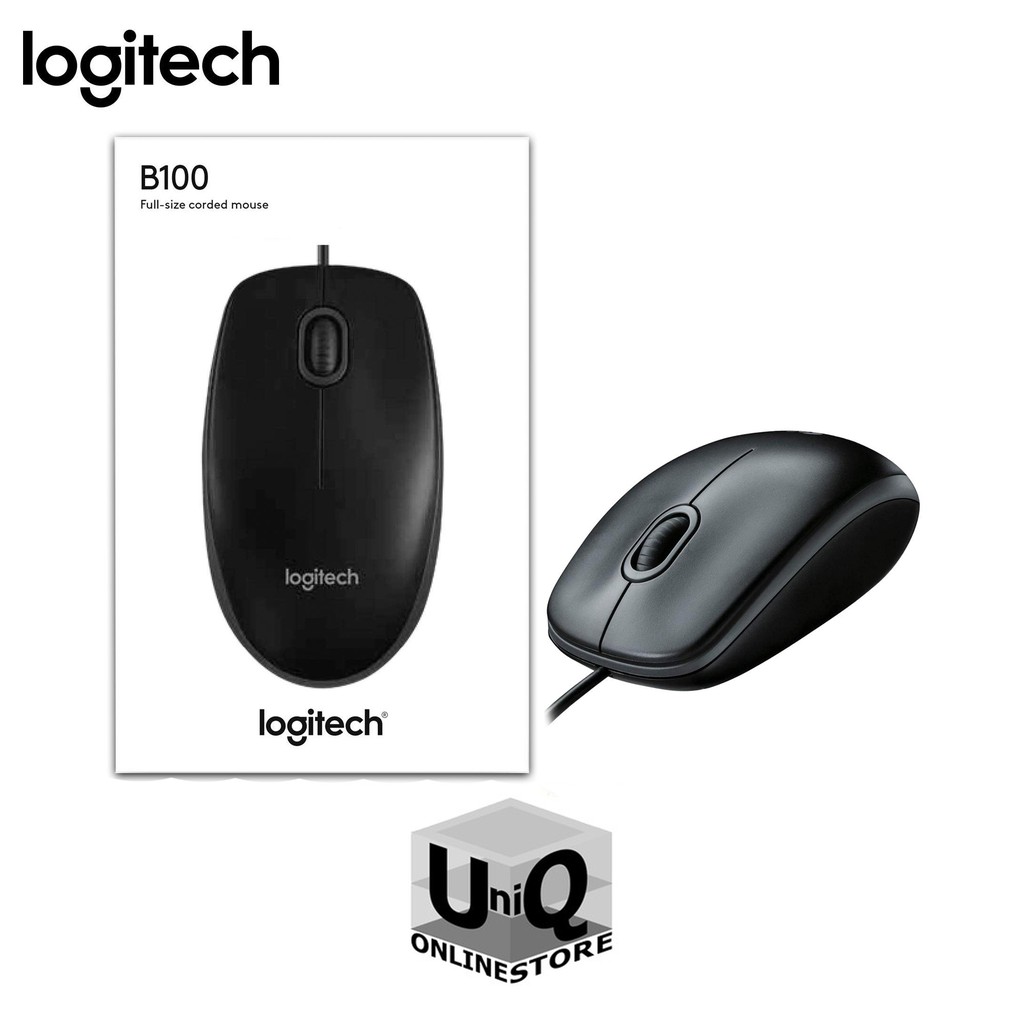 Logitech B100 USB Optical Mouse (Black) | Shopee Philippines