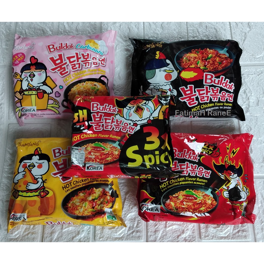 Samyang Buldak Korean Fire Noodles Original Spicy, 2X Spicy Red, 3x ...