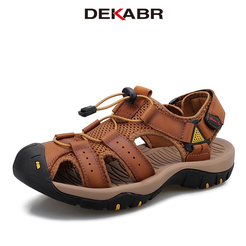 DEKABR Mens Outdoor Trekking Sandals Summer Breathable Light