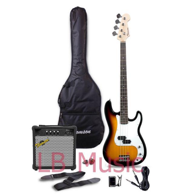 Thomson Electric Bass Guitar Package with free 15watts bass amp, padded ...