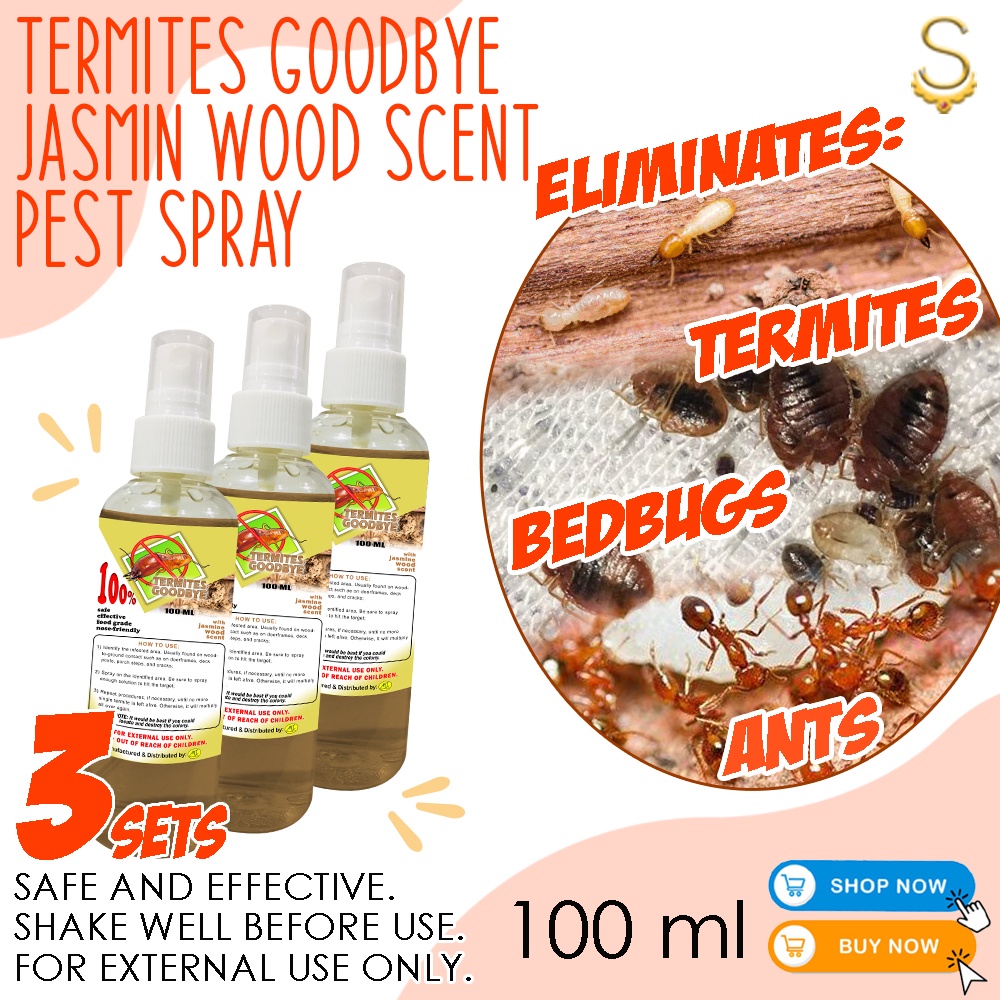 TERMITES SPRAY 100ml ( SET OF 3 ) - Natural Termites Killer with Fresh ...