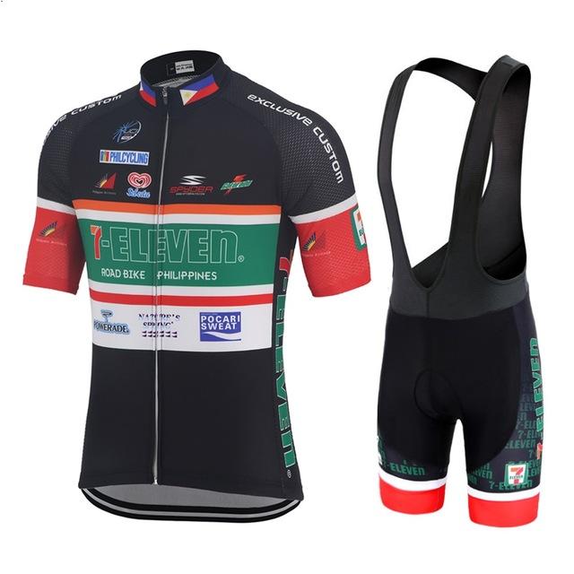 2021 NEW 7-11 Short Sleeve Cycling Jersey Set for Men Classic