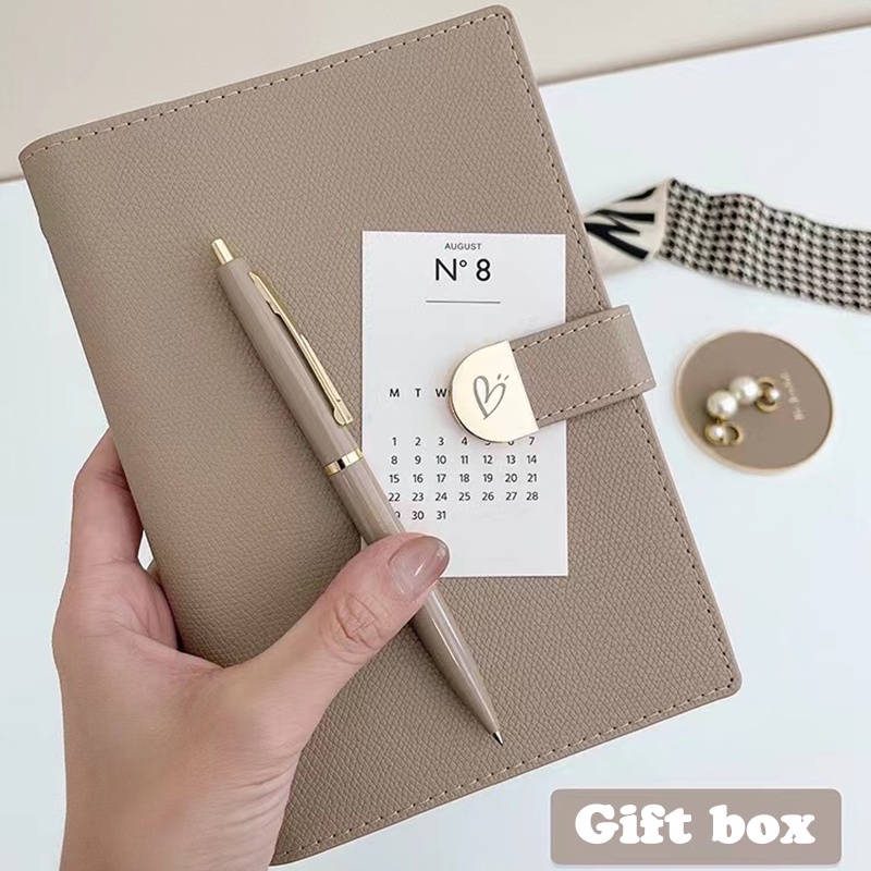 Kawaii Binder PU Notebook buckle design Travel Journal Diary