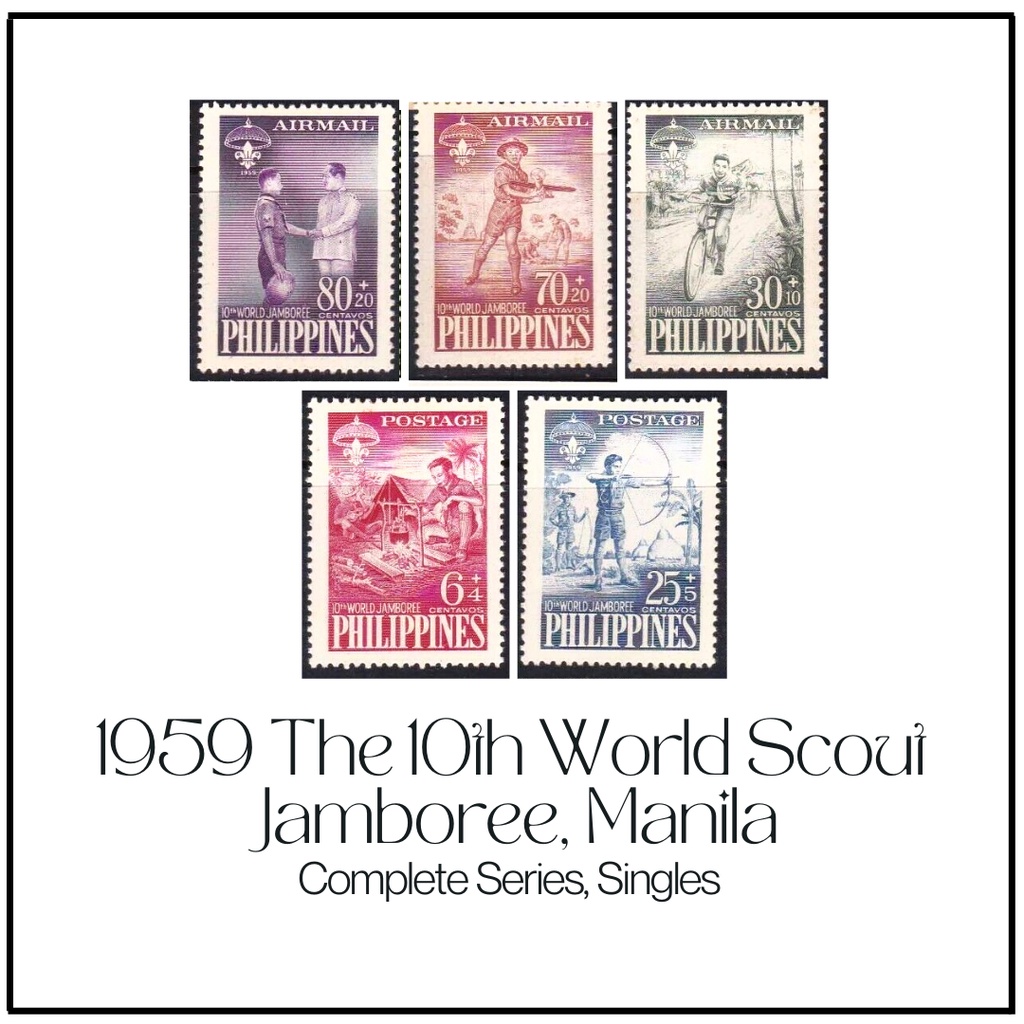 1959 Philippine Stamp The 10th World Scout Jamboree, Manila Complete