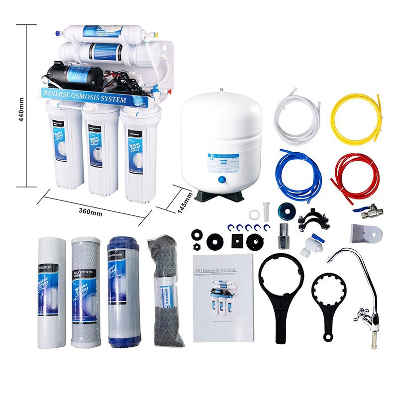 Undersink Standard 5 Stage home Reverse Osmosis Drinking Water Filter ...