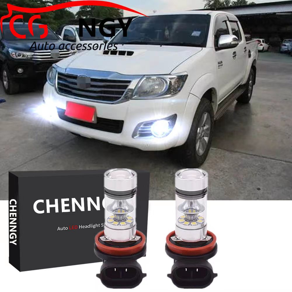 Phare Led De Voiture Pour TOYOTA Hilux Vigo 2011 2012 2013 2014 Angel Eyes LED Projecteur Head Light High Beam Clignotant Lampe