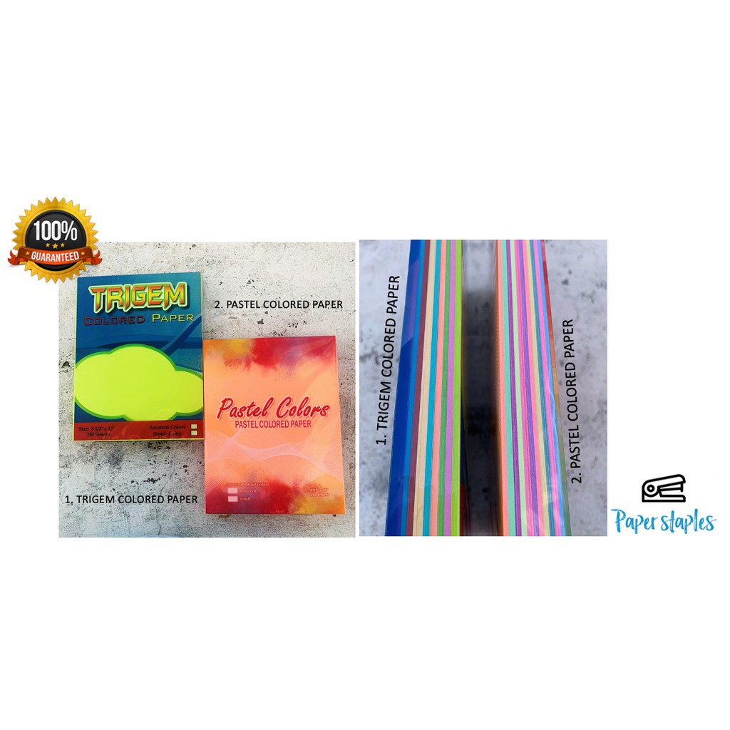 TRIGEM colored paper | Shopee Philippines