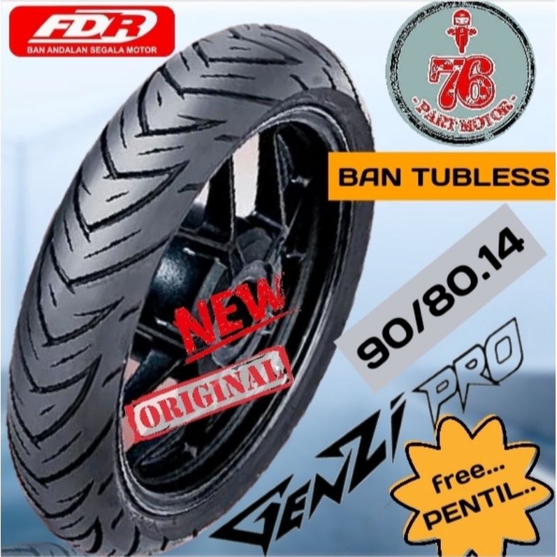 TUBELESS TIRE FDR GENZI/GENZI PRO 90/80.14 FREE PENTIL | Shopee Philippines