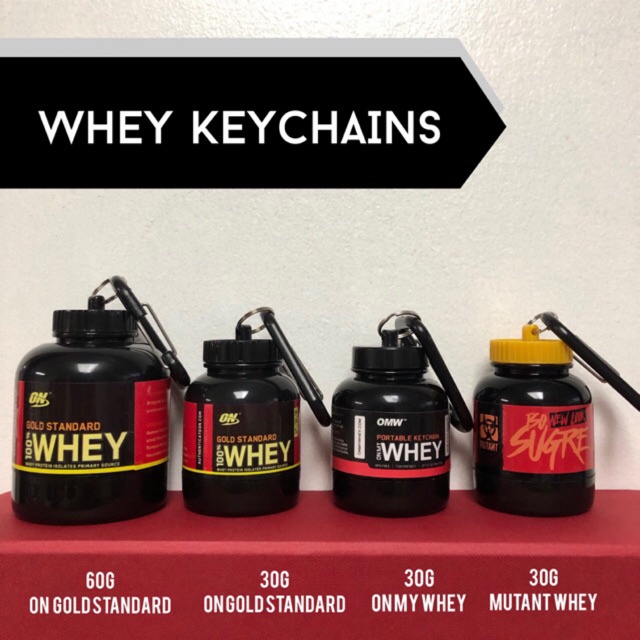 Mini Whey Supplement Keychain